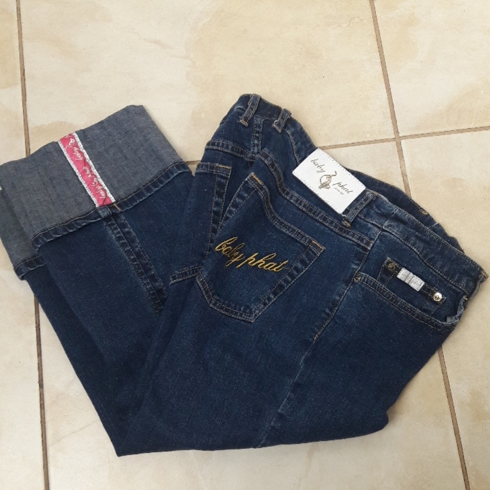 Baby phat Capris Cropped Jean Size 9 Blue
